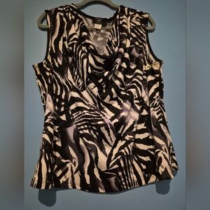 J.B.S. Black and White Cowl Neck Tank